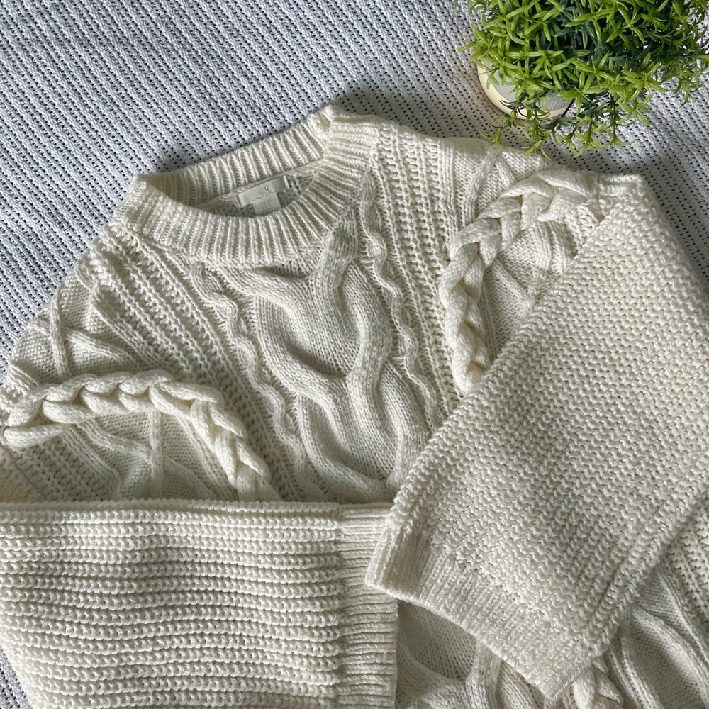 Cable Knit Chunky Oversized Sweater Braided